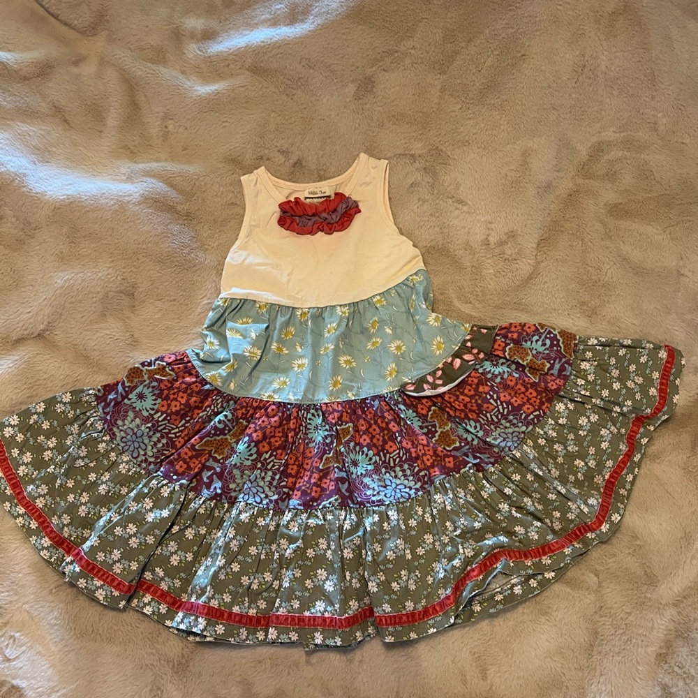 Matilda Jane Yellow Ruffled Sundress with Sleeveless Design